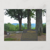 ブルーリッジマウンテンズジャンプオフロックNC写真 ポストカード (正面)