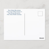 ブルーリッジマウンテンズノースカロライナ写真 ポストカード (裏面)