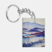 ブルーリッジマウンテンズ&ファミリー写真テンプレート キーホルダー (正面左)