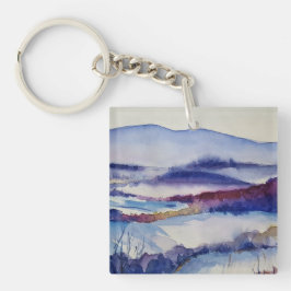 ブルーリッジマウンテンズ&ファミリー写真テンプレート キーホルダー