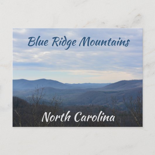 ブルーリッジマウンテンズNCマウンテンエアフォト ポストカード (正面)
