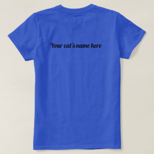 ブルーリッジメインクーンズキャット顔カスタムバック Tシャツ