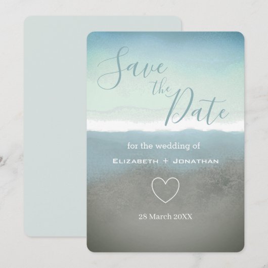 ブルーリッジ山脈で特別な日をお迎えください 招待状 (正面/裏面)