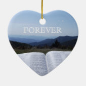 ブルーリッジ山脈のハートのオーナメントロビンAyscue セラミックオーナメント (裏面)