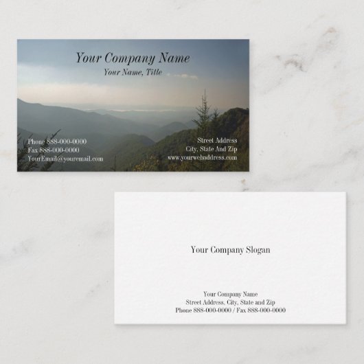 ブルーリッジ山脈の名刺 名刺 (正面/裏面)