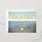 ブルーリッジ山脈感謝の金 箔招待状ポストカード (正面/裏面)