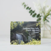 ブルーリッジ山脈 ルッキンググラス滝 ノースカロライナ州 ポストカード (スタンド正面)