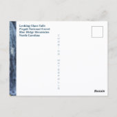 ブルーリッジ山脈 ルッキンググラス滝 ノースカロライナ州 ポストカード (裏面)