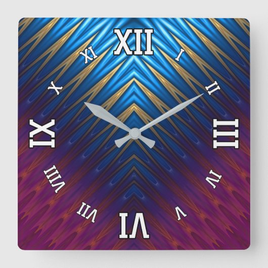 ブルーリッジ金ゴールド スクエア壁時計 (正面)