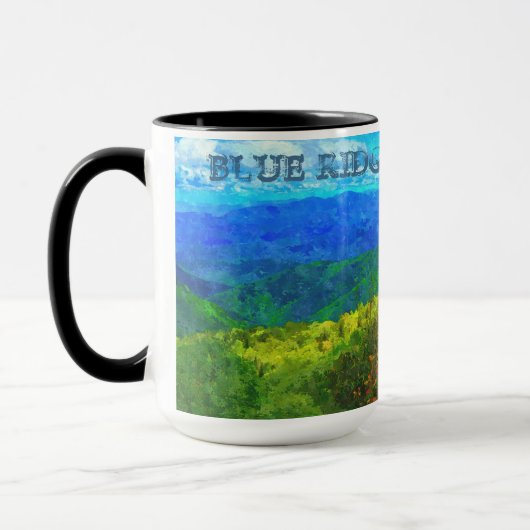 ブルーリッジ・パークウェイ 水彩画 マグカップ (左)