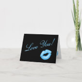 ブルーリップスティックキスノートカード カード (正面)