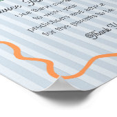 ブルーリトルかわいこちゃんシトラスシャワーアドバイスベビー ポスター (角)