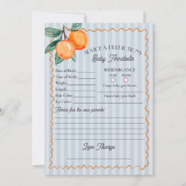 ブルーリトルかわいこちゃんシトラスシャワーアドバイスベビー 招待状