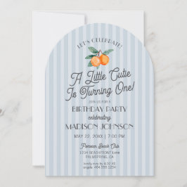 ブルーリトルかわいこちゃんシトラスバースデーパーティー 招待状