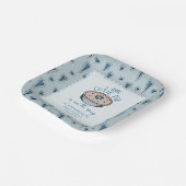 ブルーリトルかわいこちゃんパイ秋男の赤ちゃんシャワー ペーパープレート (傾斜あり)