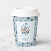 ブルーリトルかわいこちゃんパイ秋男の赤ちゃんシャワー 紙コップ (裏面)