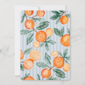 ブルーリトルかわいこちゃんパステルシトラステーマ誕生日 招待状 (裏面)