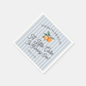 ブルーリトルかわいこちゃんパステルシトラスバースデーパーティー スタンダードカクテルナプキン (角)