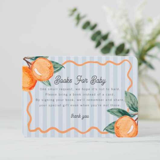 ブルーリトルかわいこちゃんパステルシトラスブックフォーベビー エンクロージャーカード (スタンド正面)
