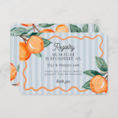 ブルーリトルかわいこちゃんパステルシトラスベビーレジストリ エンクロージャーカード (正面/裏面)