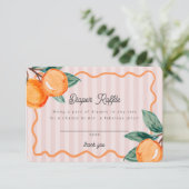 ブルーリトルかわいこちゃんパステル柑橘系ベビーおむつラッフル エンクロージャーカード (スタンド正面)