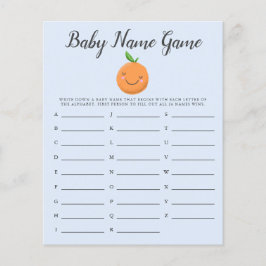 ブルーリトルかわいこちゃんベビー名シャワーゲーム