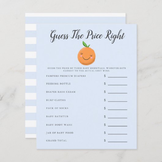 ブルーリトルかわいこちゃん赤ちゃんシャワー価格を推測 (正面/裏面)