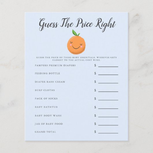 ブルーリトルかわいこちゃん赤ちゃんシャワー価格を推測 (正面)