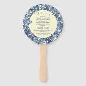 ブルーリトルイエローウォーター色フローラバタフライ結婚ズ ハンドファン (裏面)