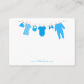 ブルーリトルウェアおむつラッフルチケット エンクロージャーカード (裏面)