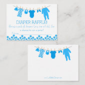 ブルーリトルウェアおむつラッフルチケット エンクロージャーカード (正面/裏面)