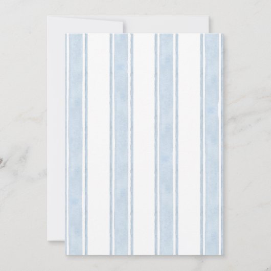 ブルーリトルカウボーイウェスタンモダンベビーシャワー 招待状 (裏面)