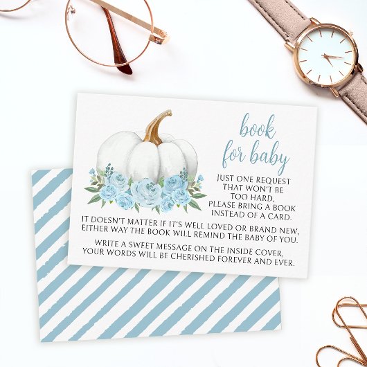 ブルーリトルカボチャの男の赤ちゃん エンクロージャーカード