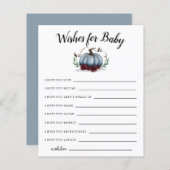 ブルーリトルカボチャの願いベビーカード (正面/裏面)