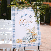 ブルーリトルカボチャートラック男の子ベビーシャワーへようこそ ポスター