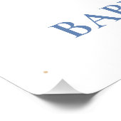 ブルーリトルカボチャートラック赤ちゃんシャワー歓迎サイン フォトプリント            (角)