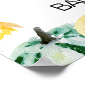 ブルーリトルカボチャートラック赤ちゃんシャワー歓迎サイン ポスター (角)