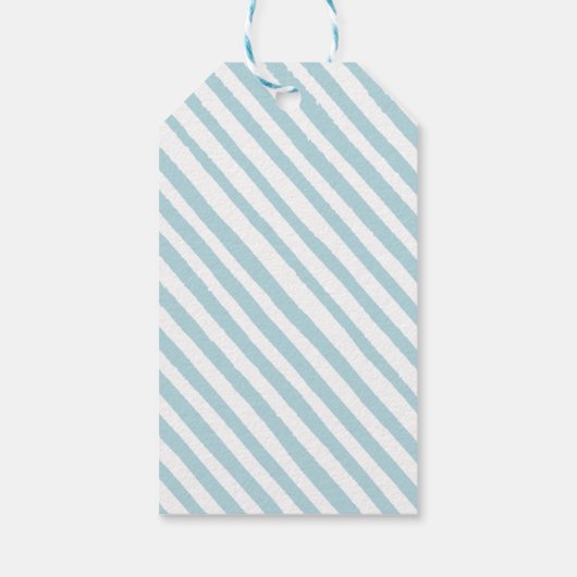 ブルーリトルカボチャ男の子の赤ん感謝していだシャワーユーラベル ギフトタグ (裏面)