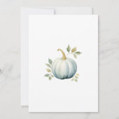 ブルーリトルカボチャ男の子ベイビーシャワー 招待状 (裏面)