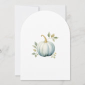 ブルーリトルカボチャ男の子ベイビーシャワー 招待状 (裏面)