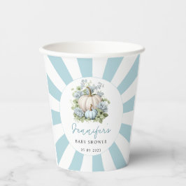 ブルーリトルカボチャ男の子ベビーシャワー紙カップ 紙コップ