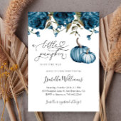 ブルーリトルカボチャ男の素朴子の赤ちゃんシャワー 招待状