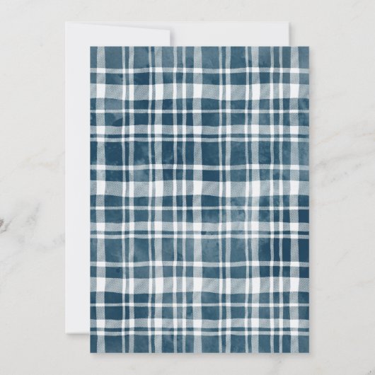 ブルーリトルカボチャ男の素朴子の赤ちゃんシャワー 招待状 (裏面)