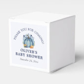 ブルーリトルカボチャ秋かわいい男の子ベビーシャワー フェイバーボックス (正面サイド)