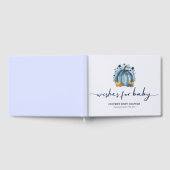 ブルーリトルカボチャ秋秋の男の子ベビーシャワー ゲストブック (全面)