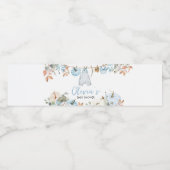 ブルーリトルカボチャ秋秋ベビーシャワー ペットボトルラベル (シングルラベル)