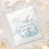 ブルーリトルカボチャ秋秋男の赤ちゃんシャワー フェイバーバッグ (クリップ留めされた状態)