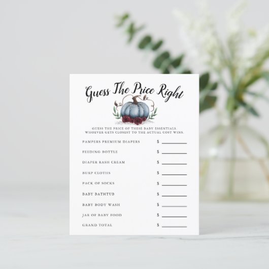 ブルーリトルカボチャ赤ちゃんシャワー価格を推測 (スタンド正面)