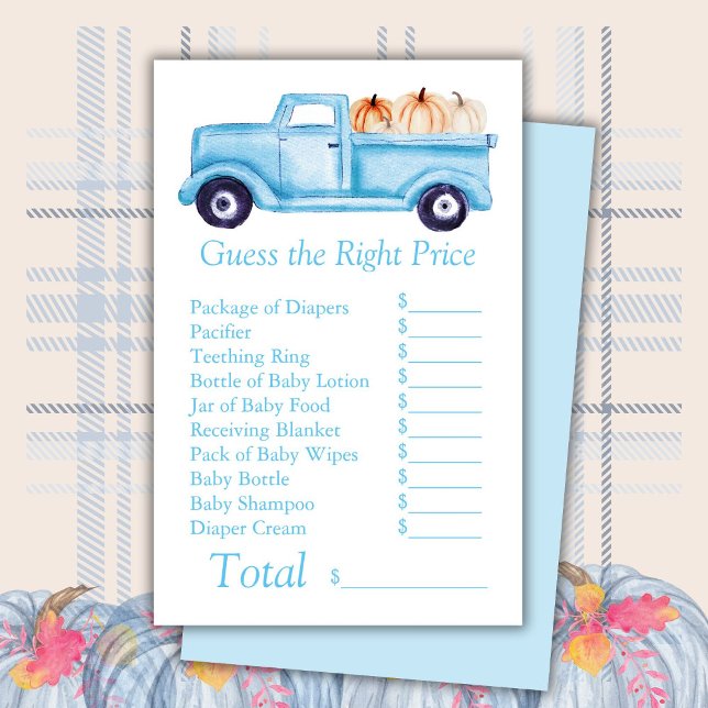 ブルーリトルカボチャ赤ちゃんシャワー推定右の価格 (クリエイターアップロード済み)