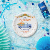 ブルーリトルカンプキンベビーシャワー紙プレート ペーパープレート (パーティー)